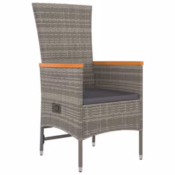 VidaXL 319530 chaise d'extérieur Terrace Siège rembourré Bois d'acacia, Polyuréthane, Acier Gris