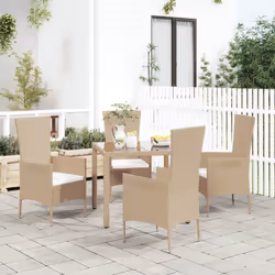 VidaXL 319533 chaise d'extérieur Terrace Siège rembourré Bois d'acacia, Polyuréthane, Acier Beige, Crème, Blanc