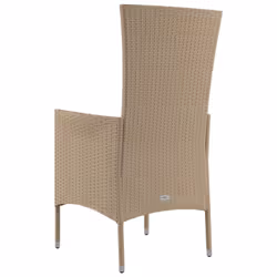 VidaXL 319533 chaise d'extérieur Terrace Siège rembourré Bois d'acacia, Polyuréthane, Acier Beige, Crème, Blanc - Vue supplémentaire 7