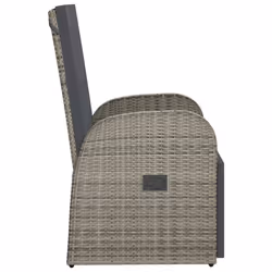 VidaXL 319538 chaise d'extérieur Terrace Siège rembourré Polyuréthane, Acier Gris - Vue supplémentaire 5