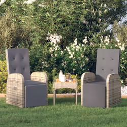 VidaXL 319541 chaise d'extérieur Terrace Siège rembourré Polyuréthane, Acier Gris
