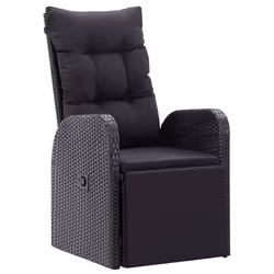 VidaXL 319544 chaise d'extérieur Terrace Siège rembourré Polyuréthane, Acier Noir