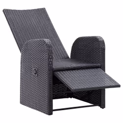 VidaXL 319544 chaise d'extérieur Terrace Siège rembourré Polyuréthane, Acier Noir - Vue supplémentaire 6