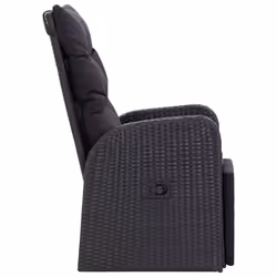 VidaXL 319544 chaise d'extérieur Terrace Siège rembourré Polyuréthane, Acier Noir - Vue supplémentaire 7