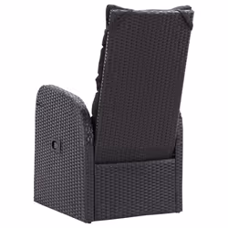 VidaXL 319544 chaise d'extérieur Terrace Siège rembourré Polyuréthane, Acier Noir - Vue supplémentaire 8
