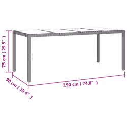 VidaXL 319556 table de jardin Beige - Vue supplémentaire 6