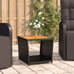 VidaXL 319558 table de jardin Noir
