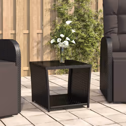 VidaXL 319560 table de jardin Noir