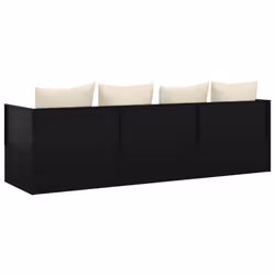 VidaXL 319562 chaise d'extérieur Terrace Siège rembourré Polyuréthane, Acier Noir, Crème, Blanc - Vue supplémentaire 5