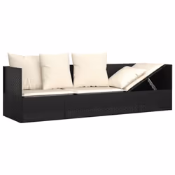 VidaXL 319562 chaise d'extérieur Terrace Siège rembourré Polyuréthane, Acier Noir, Crème, Blanc - Vue supplémentaire 6