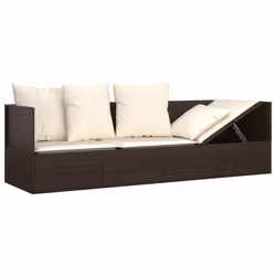 VidaXL 319563 chaise d'extérieur Terrace Siège rembourré Polyuréthane, Acier Marron, Crème, Blanc - Vue supplémentaire 6