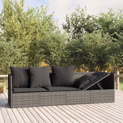 VidaXL 319564 chaise d'extérieur Terrace Siège rembourré Polyuréthane, Acier Gris - Vue supplémentaire 2