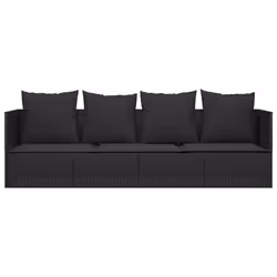 VidaXL 319565 chaise d'extérieur Terrace Siège rembourré Polyuréthane, Acier Noir