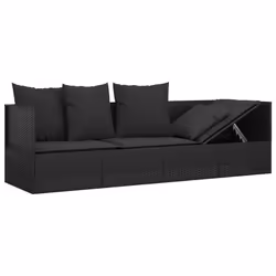 VidaXL 319565 chaise d'extérieur Terrace Siège rembourré Polyuréthane, Acier Noir - Vue supplémentaire 6