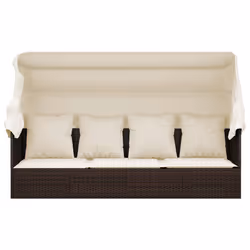 VidaXL 319567 chaise d'extérieur Terrace Siège rembourré Polyuréthane, Acier Marron, Crème, Blanc