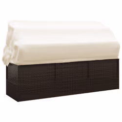 VidaXL 319567 chaise d'extérieur Terrace Siège rembourré Polyuréthane, Acier Marron, Crème, Blanc - Vue supplémentaire 5