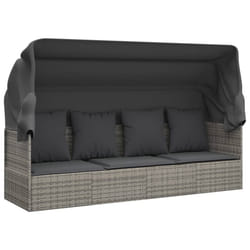 VidaXL 319568 chaise d'extérieur Terrace Siège rembourré Polyuréthane, Acier Gris