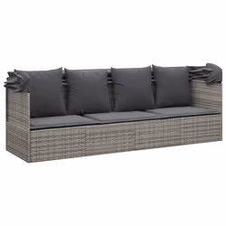 VidaXL 319568 chaise d'extérieur Terrace Siège rembourré Polyuréthane, Acier Gris - Vue supplémentaire 6