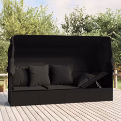 VidaXL 319569 chaise d'extérieur Terrace Siège rembourré Polyuréthane, Acier Noir
