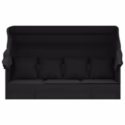 VidaXL 319569 chaise d'extérieur Terrace Siège rembourré Polyuréthane, Acier Noir