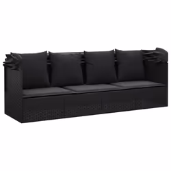 VidaXL 319569 chaise d'extérieur Terrace Siège rembourré Polyuréthane, Acier Noir - Vue supplémentaire 6