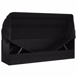 VidaXL 319569 chaise d'extérieur Terrace Siège rembourré Polyuréthane, Acier Noir - Vue supplémentaire 8