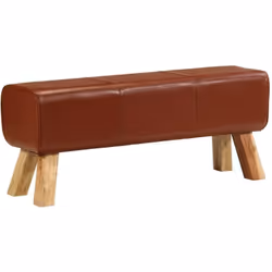 Créez une ambiance légèrement vintage dans votre espace de vie avec ce banc de bok de gymnastique en cuir véritable. Cuir vér ...