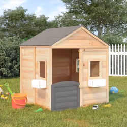 Description générale Avec cette maison de jeu en bois, transformez votre jardin en un terrain de jeu fascinant pour vos enfan ...