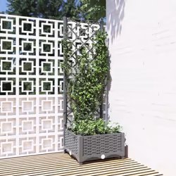 Cette jardinière avec treillis est un excellent choix pour les plantes grimpantes dans votre jardin, sur votre patio et terra ...