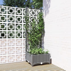Vidaxl - Jardinière avec treillis Gris clair 40x40x121,5 cm pp
