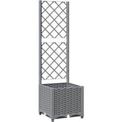 Vidaxl - Jardinière avec treillis Gris clair 40x40x136 cm pp