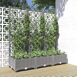 Vidaxl - Jardinière avec treillis Gris clair 120x40x121,5 cm pp