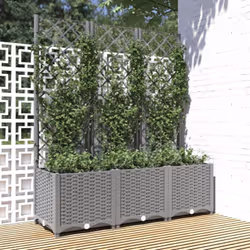 Cette jardinière avec treillis est un excellent choix pour les plantes grimpantes dans votre jardin, sur votre patio et terra ...