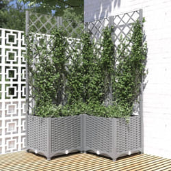 Vidaxl - Jardinière avec treillis Gris clair 80x80x136 cm pp