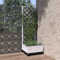 Cette jardinière avec treillis est un excellent choix pour les plantes grimpantes dans votre jardin, sur votre patio et terra ...