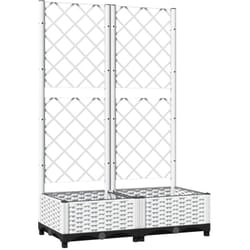 Vidaxl - Jardinière avec treillis Blanc 80x40x121,5 cm pp