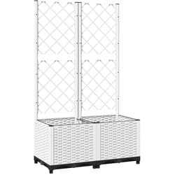 Vidaxl - Jardinière avec treillis Blanc 80x40x136 cm pp