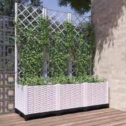 Cette jardinière avec treillis est un excellent choix pour les plantes grimpantes dans votre jardin, sur votre patio et terra ...