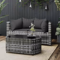 Cet ensemble de salon de jardin tendance, au design élégant et contemporain, est un excellent choix pour manger ou vous déten ...