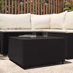 Description générale Cette table basse de jardin carrée, conçue avec des lignes épurées et simples, est parfaite pour votre j ...