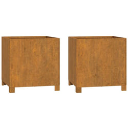 Vidaxl - Jardinières avec pieds 2 pcs Rouillé 42x40x43 cm Acier corten