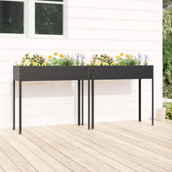Vidaxl - Jardinières 2 pcs Anthracite Acier galvanisé