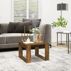 Vidaxl - Table d'appoint Chêne fumé 50x50x35 cm Bois d'ingénierie
