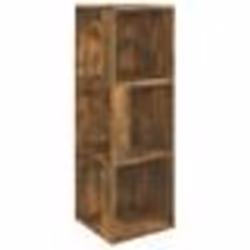 vidaXL Armoire d'angle Chêne fumé 33x33x100 cm Bois d'ingénierie
