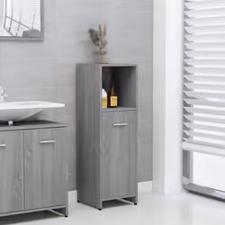 vidaXL Armoire de bain Sonoma gris 30x30x95 cm Bois d'ingénierie