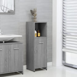 vidaXL Armoire de bain Sonoma gris 30x30x95 cm Bois d'ingénierie