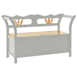 vidaXL Banc Gris 107x45x75,5 cm Bois de sapin solide