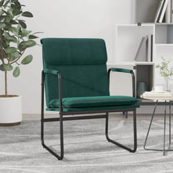 vidaXL Chaise longue Vert foncé 55x64x80 cm Tissu chaise chaise de canapé fauteuil chaise de salon chaise de détente 351346