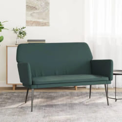 VidaXL Banc 108x79cm Velours Vert foncé