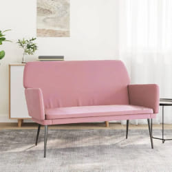 vidaXL Banc Rose 108x79x79 cm Velours